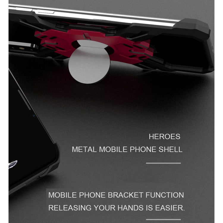For iPhone X / XS Hero Series Anti-fall Wear-resistant Metal Protective Case with Bracket