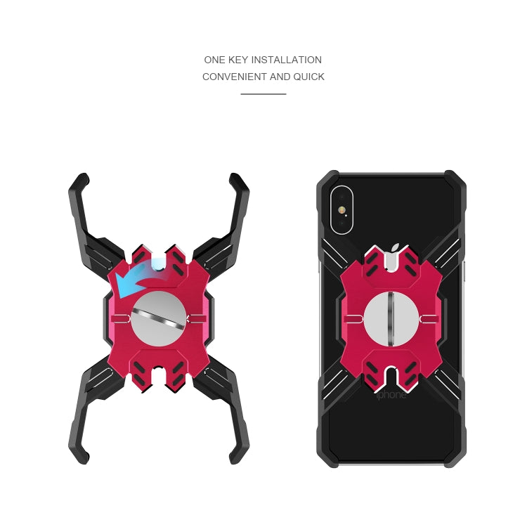 For iPhone X / XS Hero Series Anti-fall Wear-resistant Metal Protective Case with Bracket