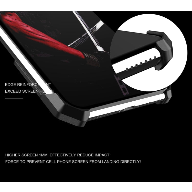 For iPhone XS Max Hero Series Anti-fall Wear-resistant Metal Protective Case with Bracket