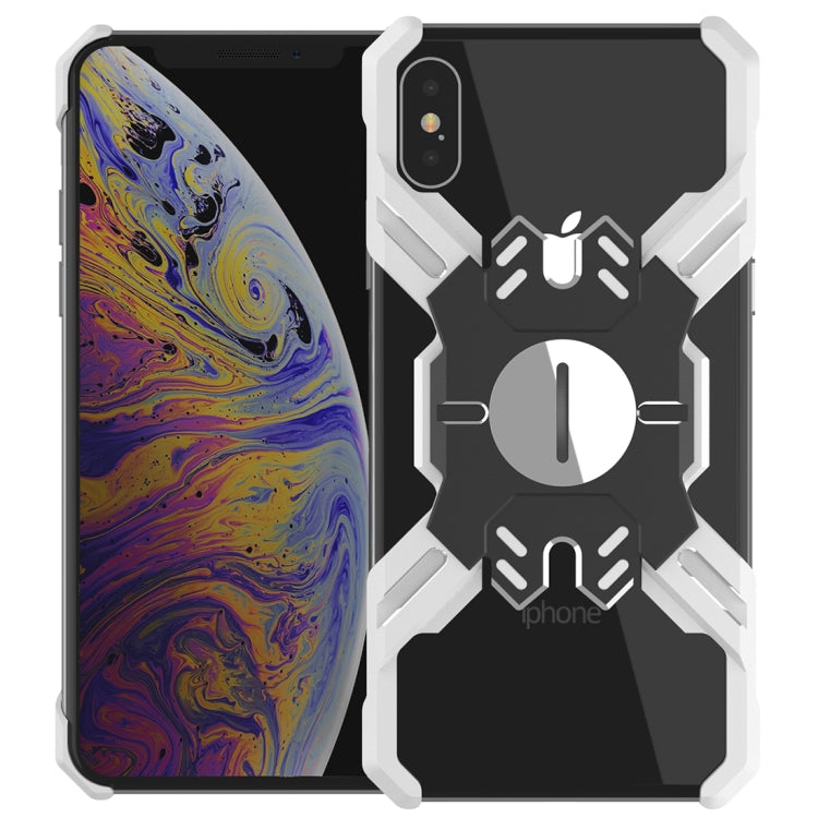 For iPhone XS Max Hero Series Anti-fall Wear-resistant Metal Protective Case with Bracket