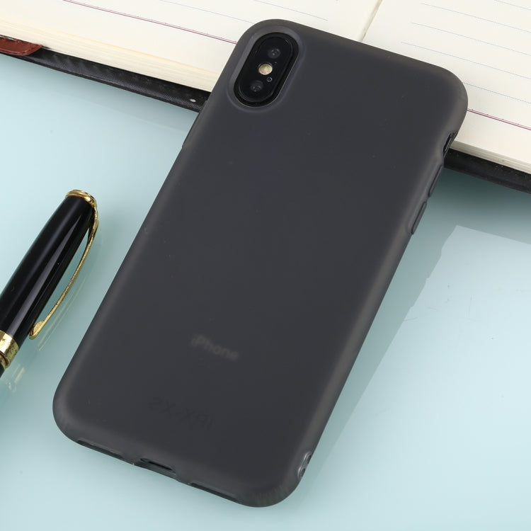 For iPhone XS Solid Color TPU Shockproof Protective Case