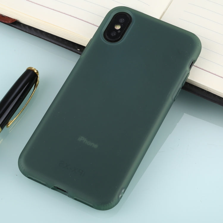 For iPhone XS Solid Color TPU Shockproof Protective Case