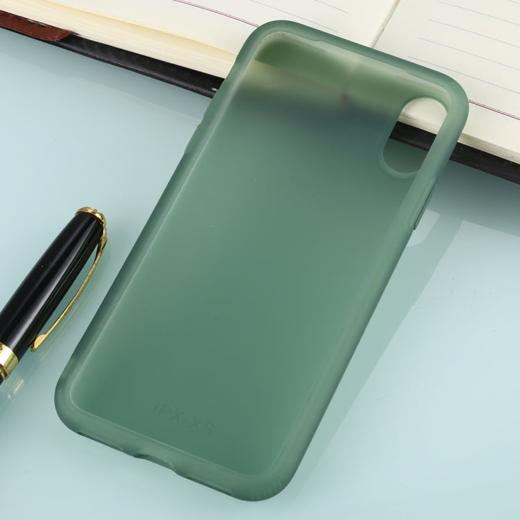 For iPhone XS Solid Color TPU Shockproof Protective Case