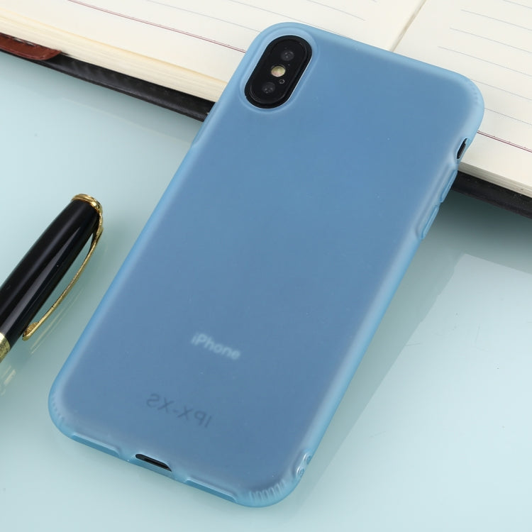 For iPhone XS Solid Color TPU Shockproof Protective Case