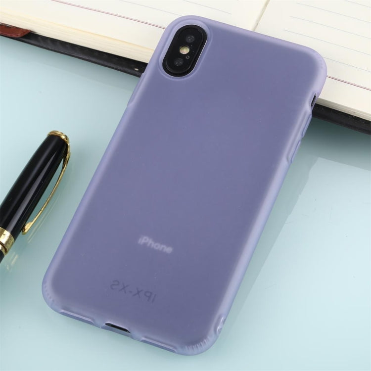For iPhone XS Solid Color TPU Shockproof Protective Case