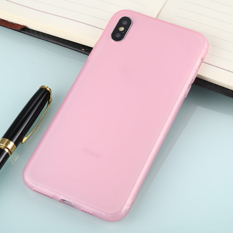 For iPhone XS Max Solid Color TPU Shockproof Protective Case