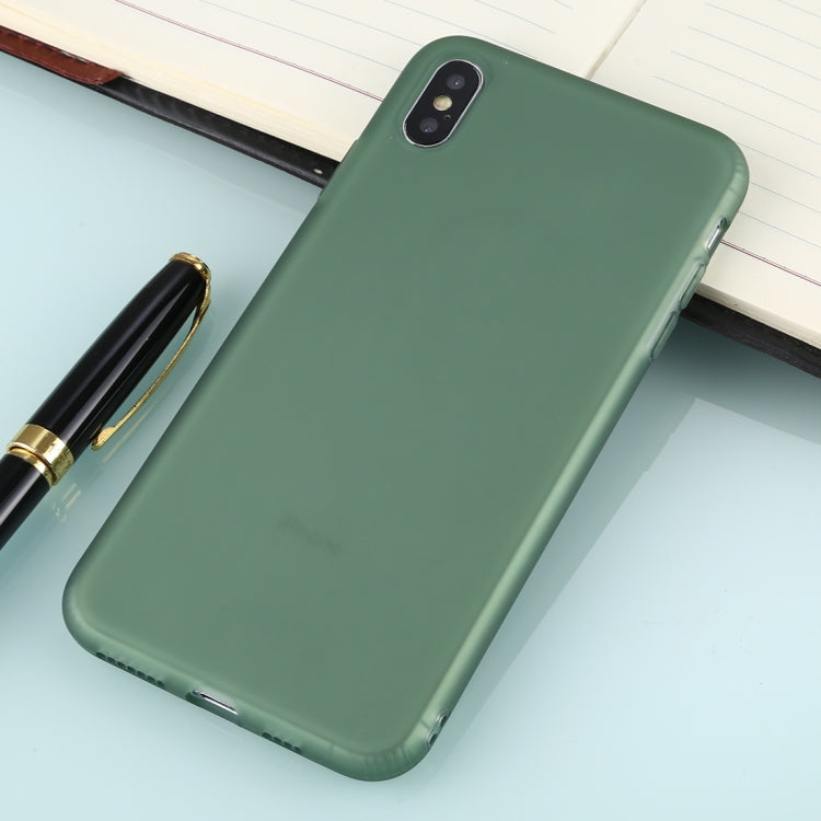For iPhone XS Max Solid Color TPU Shockproof Protective Case