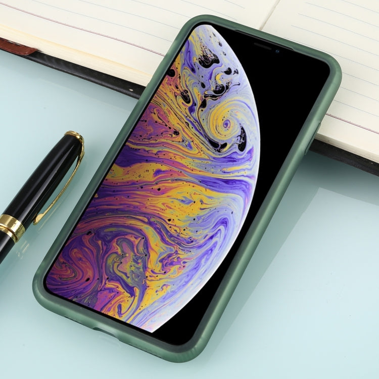 For iPhone XS Max Solid Color TPU Shockproof Protective Case