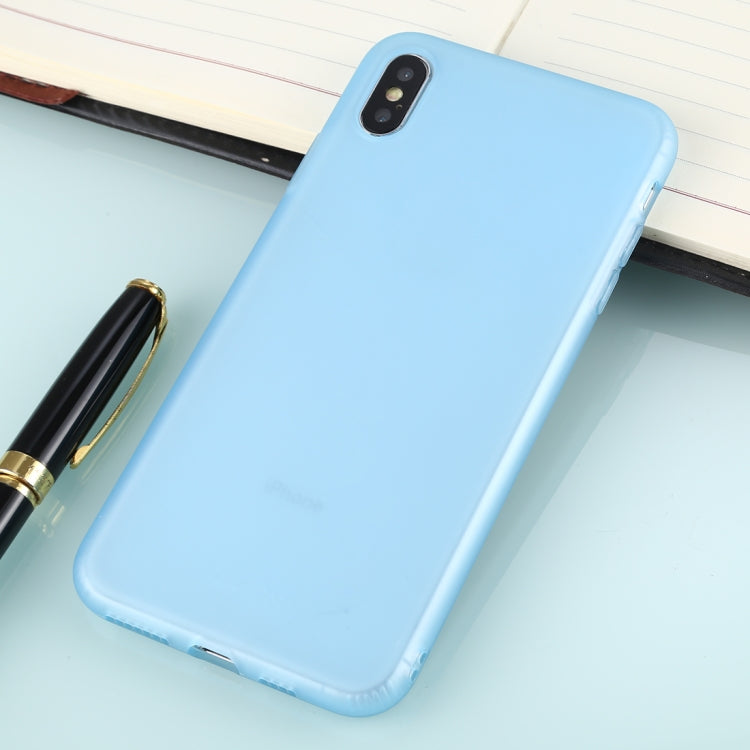 For iPhone XS Max Solid Color TPU Shockproof Protective Case