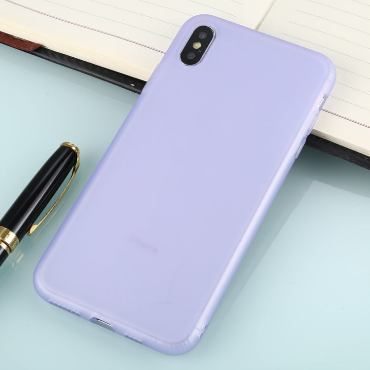 For iPhone XS Max Solid Color TPU Shockproof Protective Case