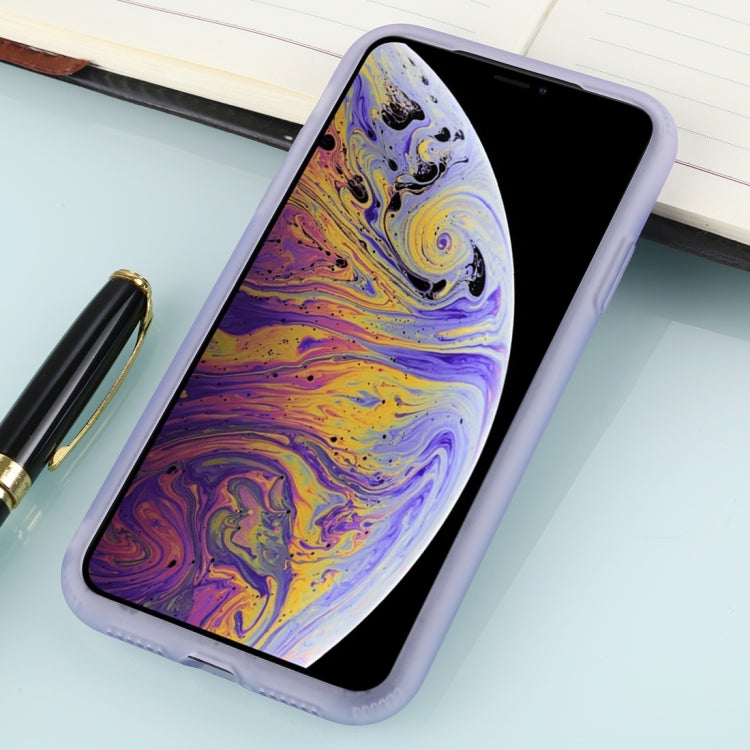 For iPhone XS Max Solid Color TPU Shockproof Protective Case