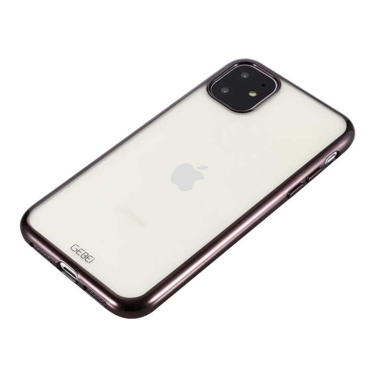 For iPhone 11 GEBEI Plating TPU Shockproof Protective Case
