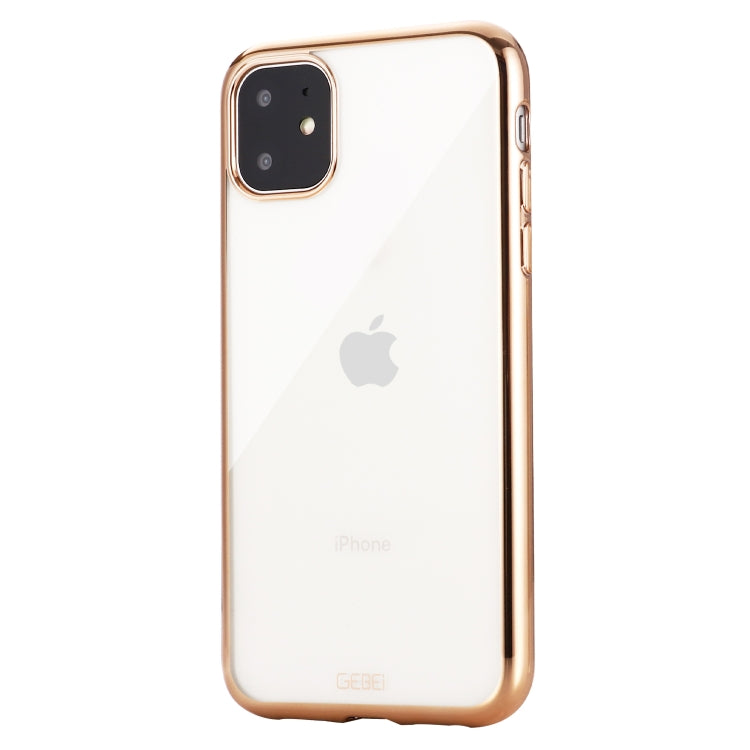 For iPhone 11 Pro Max GEBEI Plating TPU Shockproof Protective Case