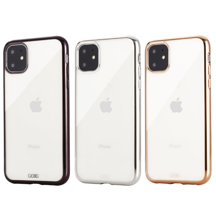 For iPhone 11 Pro Max GEBEI Plating TPU Shockproof Protective Case