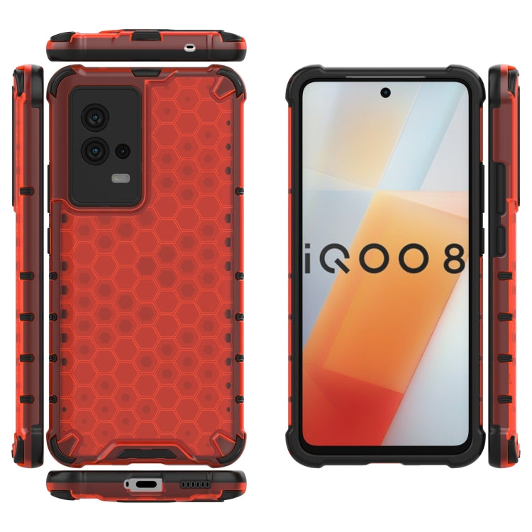 For Vivo iQOO 8 Shockproof Honeycomb PC + TPU Protective Case