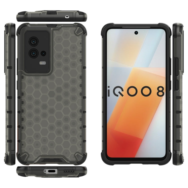 For Vivo iQOO 8 Shockproof Honeycomb PC + TPU Protective Case