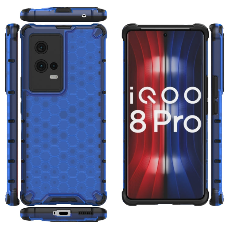 For Vivo iQOO 8 Pro Shockproof Honeycomb PC + TPU Protective Case