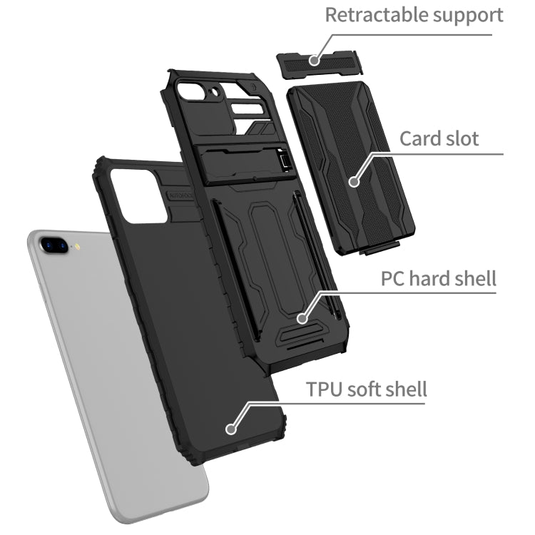 Kickstand Armor Card Wallet Phone Case For iPhone 8 Plus / 7 Plus