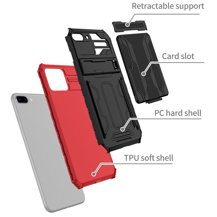 Kickstand Armor Card Wallet Phone Case For iPhone 8 Plus / 7 Plus