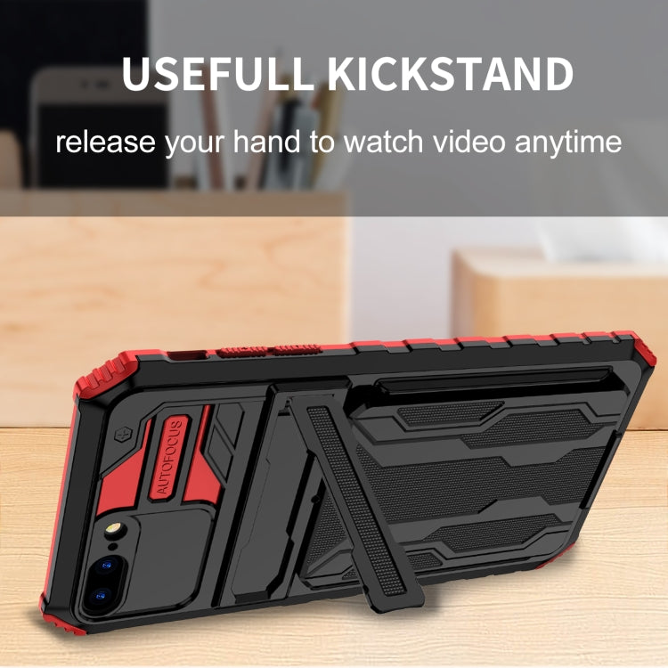 Kickstand Armor Card Wallet Phone Case For iPhone 8 Plus / 7 Plus