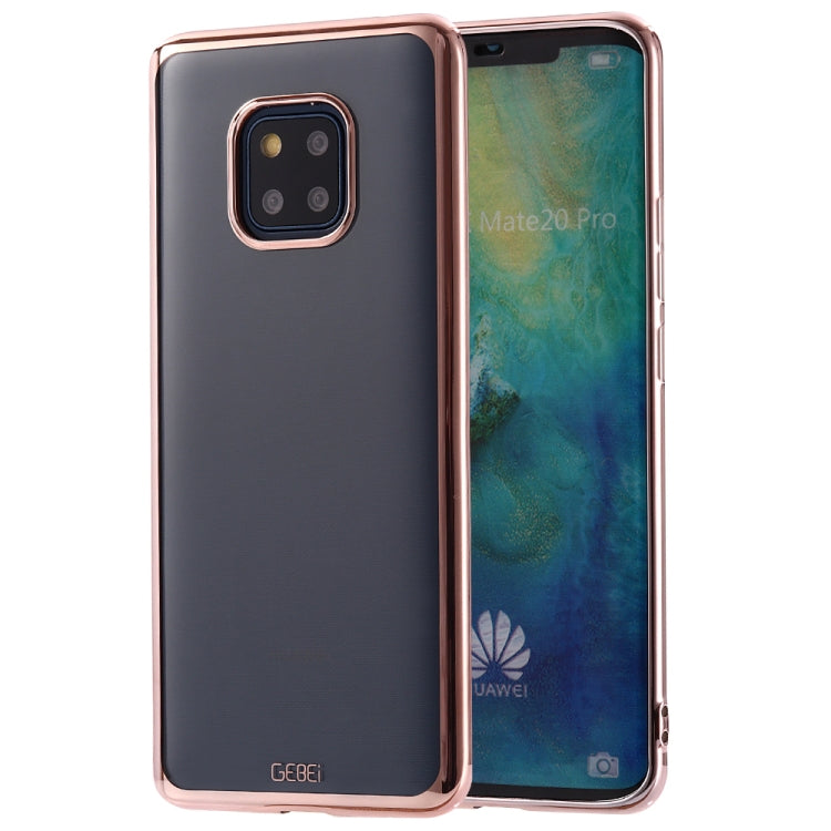 For Huawei Mate 20 Pro GEBEI Plating TPU Shockproof Protective Case