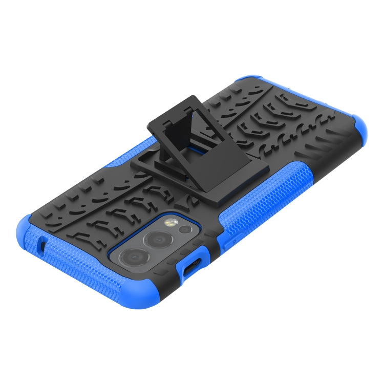 For OnePlus Nord 2 5G Tire Texture Shockproof TPU+PC Protective Case with Holder