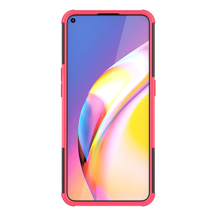 For OPPO A94 4G Tire Texture Shockproof TPU+PC Protective Case with Holder