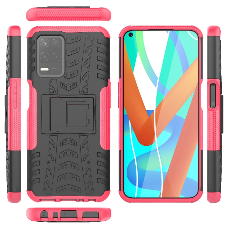 For OPPO Realme V13 5G Tire Texture Shockproof TPU+PC Protective Case with Holder
