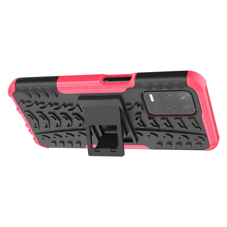 For OPPO Realme V13 5G Tire Texture Shockproof TPU+PC Protective Case with Holder