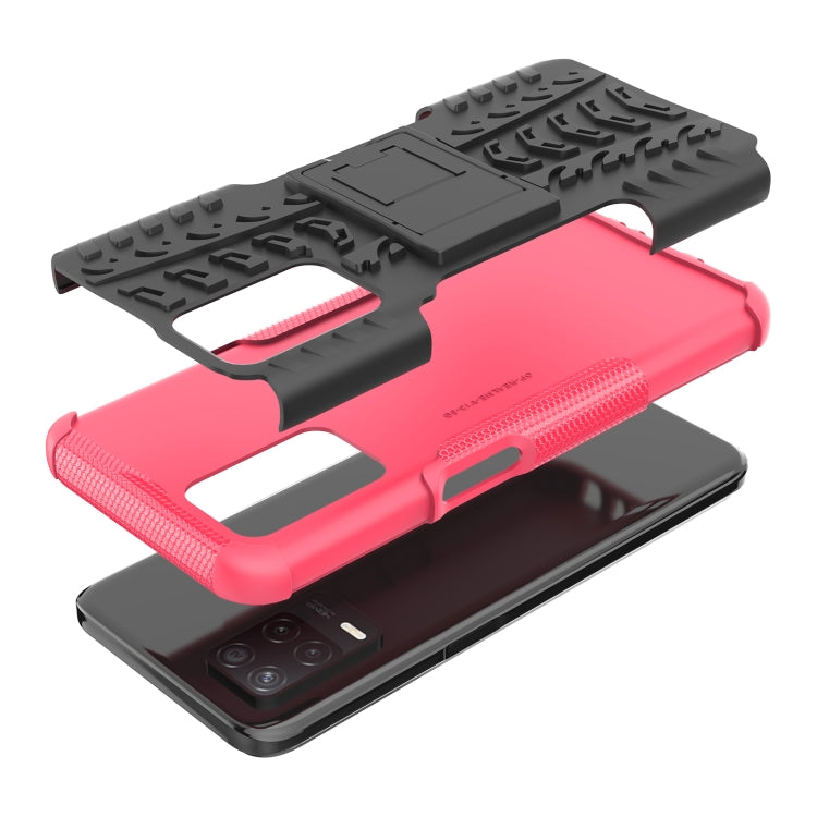 For OPPO Realme V13 5G Tire Texture Shockproof TPU+PC Protective Case with Holder