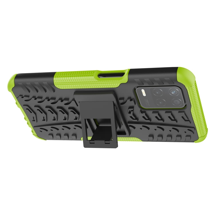 For OPPO Realme V13 5G Tire Texture Shockproof TPU+PC Protective Case with Holder