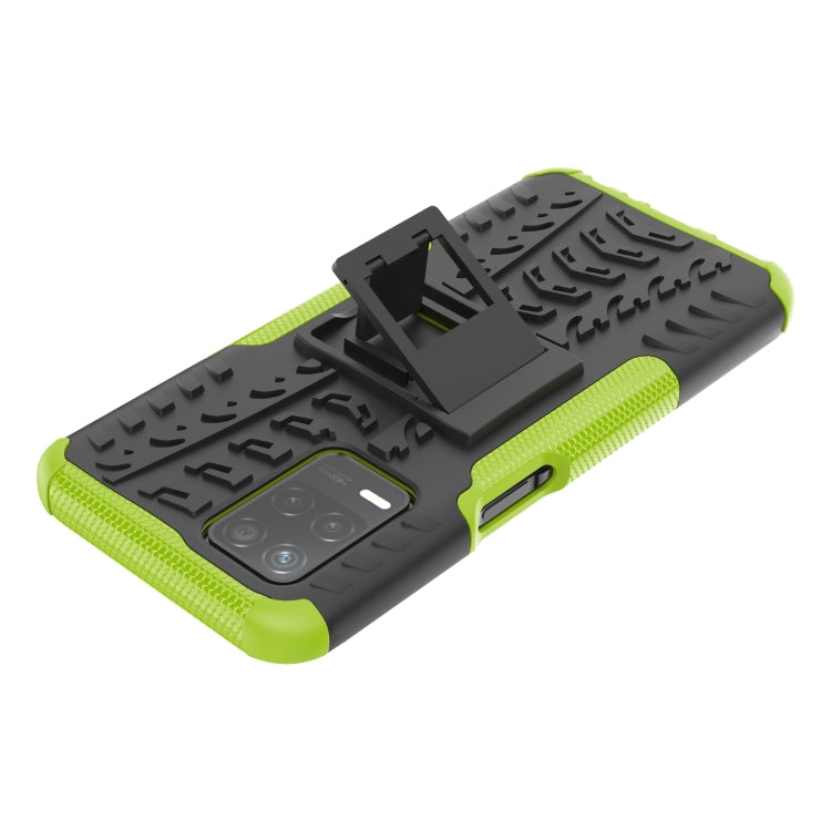 For OPPO Realme V13 5G Tire Texture Shockproof TPU+PC Protective Case with Holder