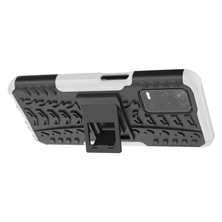 For OPPO Realme V13 5G Tire Texture Shockproof TPU+PC Protective Case with Holder