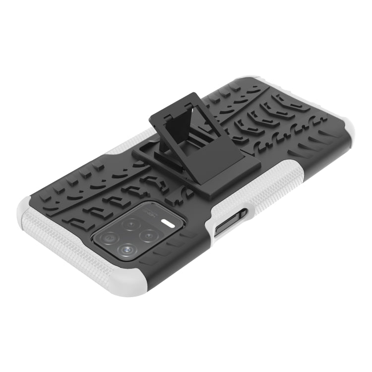 For OPPO Realme V13 5G Tire Texture Shockproof TPU+PC Protective Case with Holder