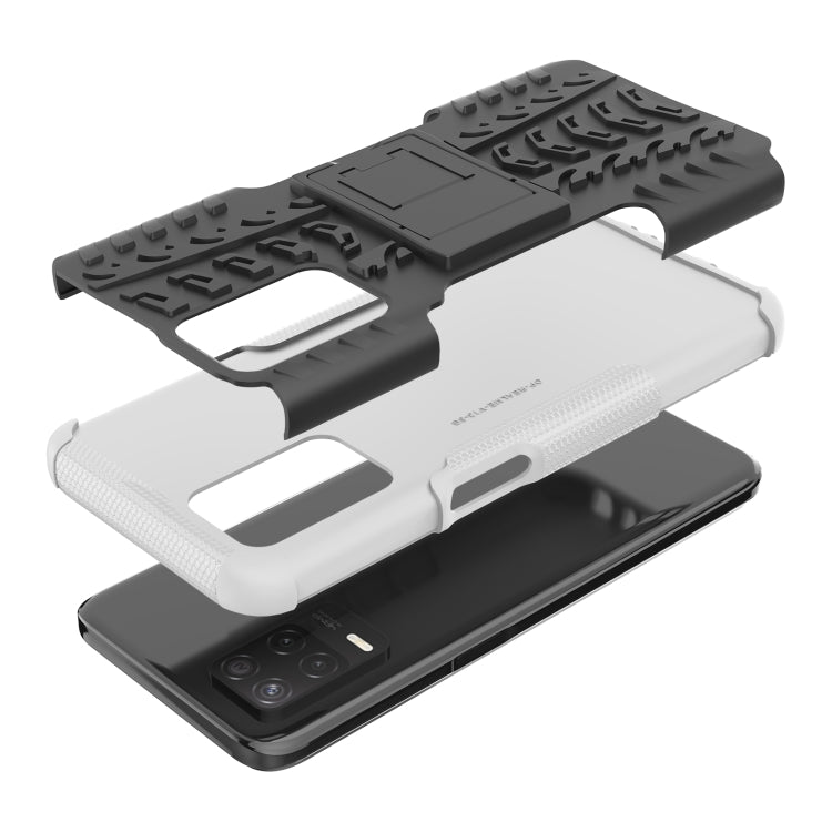 For OPPO Realme V13 5G Tire Texture Shockproof TPU+PC Protective Case with Holder