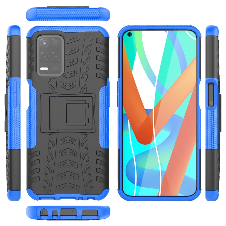 For OPPO Realme V13 5G Tire Texture Shockproof TPU+PC Protective Case with Holder