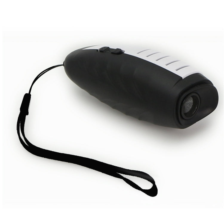 RC-537 Handheld Portable Ultrasonic Dog Repeller with Lanyard(Black + White)