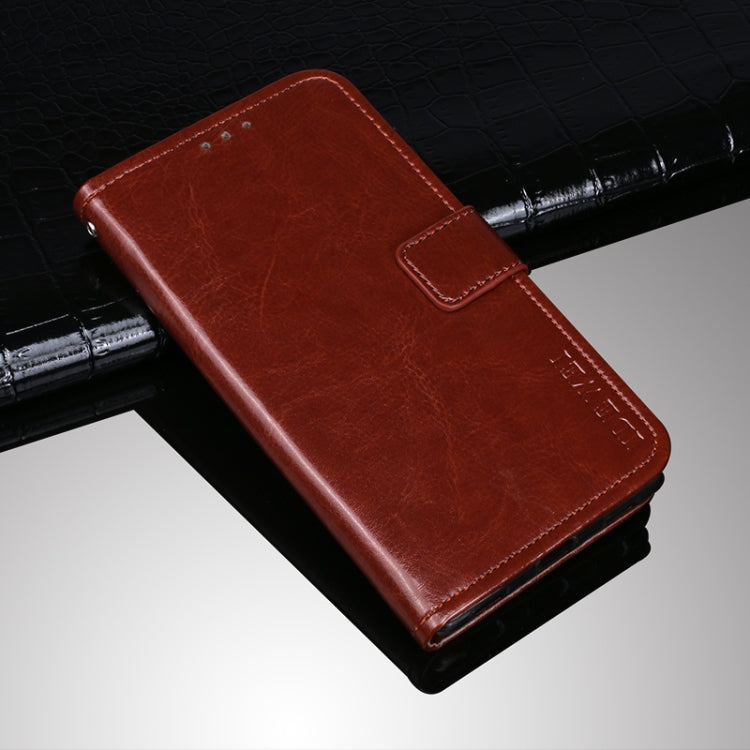 For Samsung Galaxy A52s 5G idewei Crazy Horse Texture Horizontal Flip Leather Case with Holder & Card Slots & Wallet