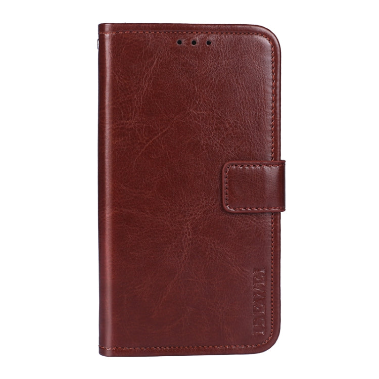 For Samsung Galaxy A52s 5G idewei Crazy Horse Texture Horizontal Flip Leather Case with Holder & Card Slots & Wallet