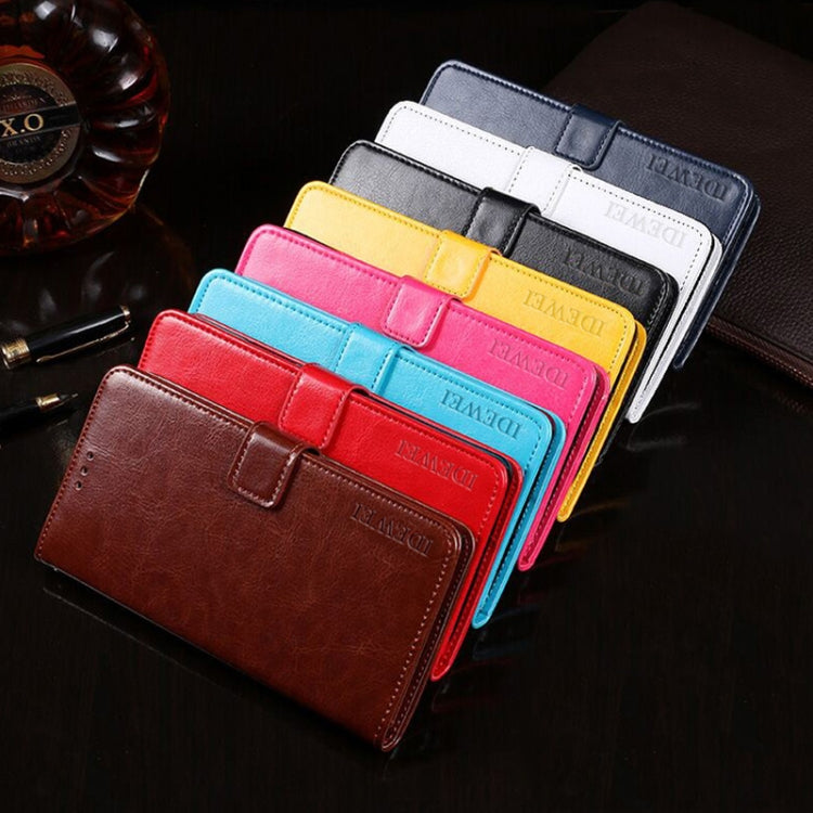 For Samsung Galaxy A52s 5G idewei Crazy Horse Texture Horizontal Flip Leather Case with Holder & Card Slots & Wallet