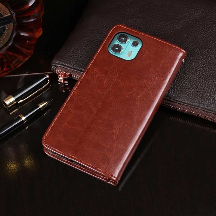 For Motorola Edge 20 Lite idewei Crazy Horse Texture Horizontal Flip Leather Case with Holder & Card Slots & Wallet