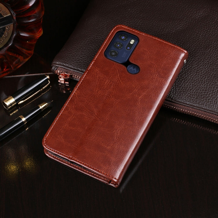 For Motorola Moto G60S idewei Crazy Horse Texture Horizontal Flip Leather Case with Holder & Card Slots & Wallet
