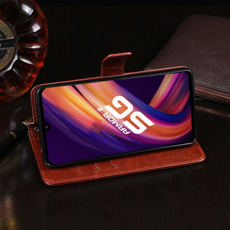 For Ulefone Armor 11 5G idewei Crazy Horse Texture Horizontal Flip Leather Case with Holder & Card Slots & Wallet