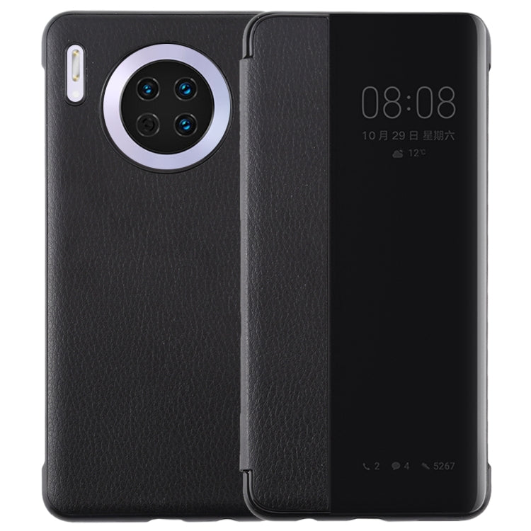 For Huawei Mate 30 Intelligent PU Horizontal Flip Protective Case with Smart View Window & Sleep Wake-up Function
