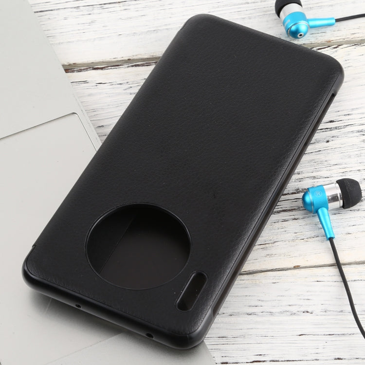 For Huawei Mate 30 Intelligent PU Horizontal Flip Protective Case with Smart View Window & Sleep Wake-up Function