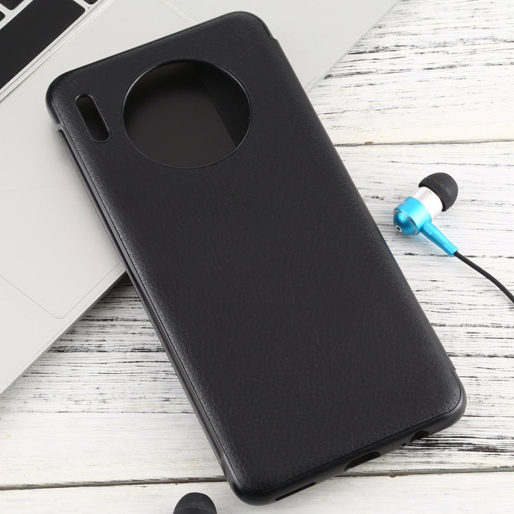 For Huawei Mate 30 Intelligent PU Horizontal Flip Protective Case with Smart View Window & Sleep Wake-up Function