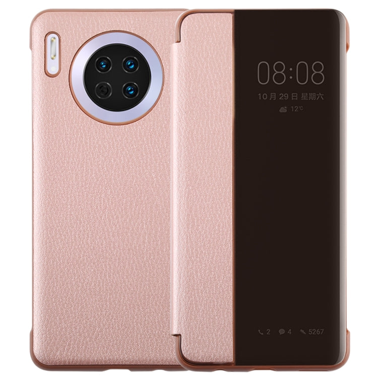 For Huawei Mate 30 Intelligent PU Horizontal Flip Protective Case with Smart View Window & Sleep Wake-up Function
