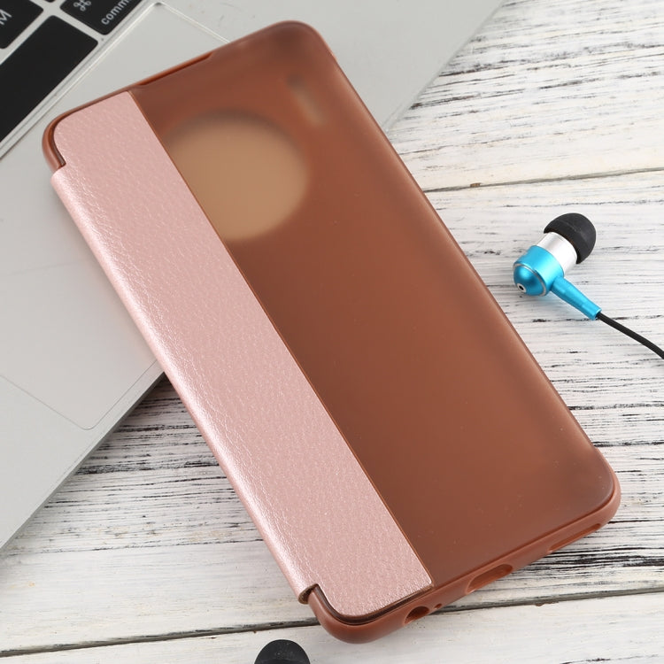 For Huawei Mate 30 Intelligent PU Horizontal Flip Protective Case with Smart View Window & Sleep Wake-up Function
