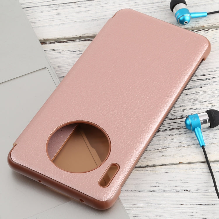 For Huawei Mate 30 Intelligent PU Horizontal Flip Protective Case with Smart View Window & Sleep Wake-up Function