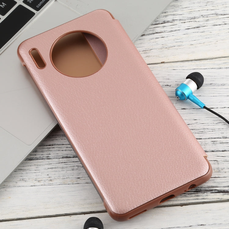 For Huawei Mate 30 Intelligent PU Horizontal Flip Protective Case with Smart View Window & Sleep Wake-up Function